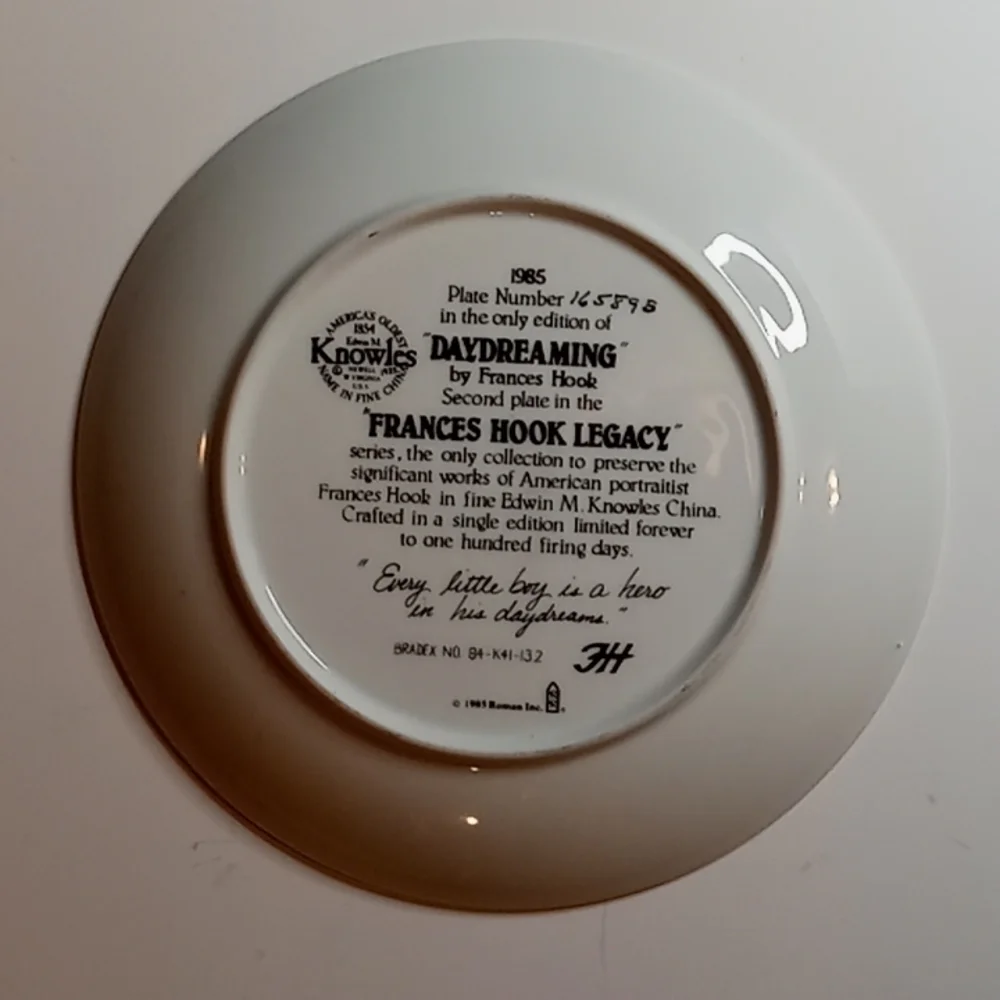 Like New Daydreaming & Fascination Frances Hook Legacy Knowles Collector Plates